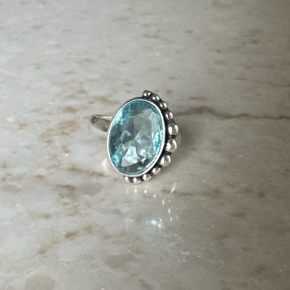 NWOT Sundance The Mind’s Eye Ring, Blue Topaz, Sterling Silver